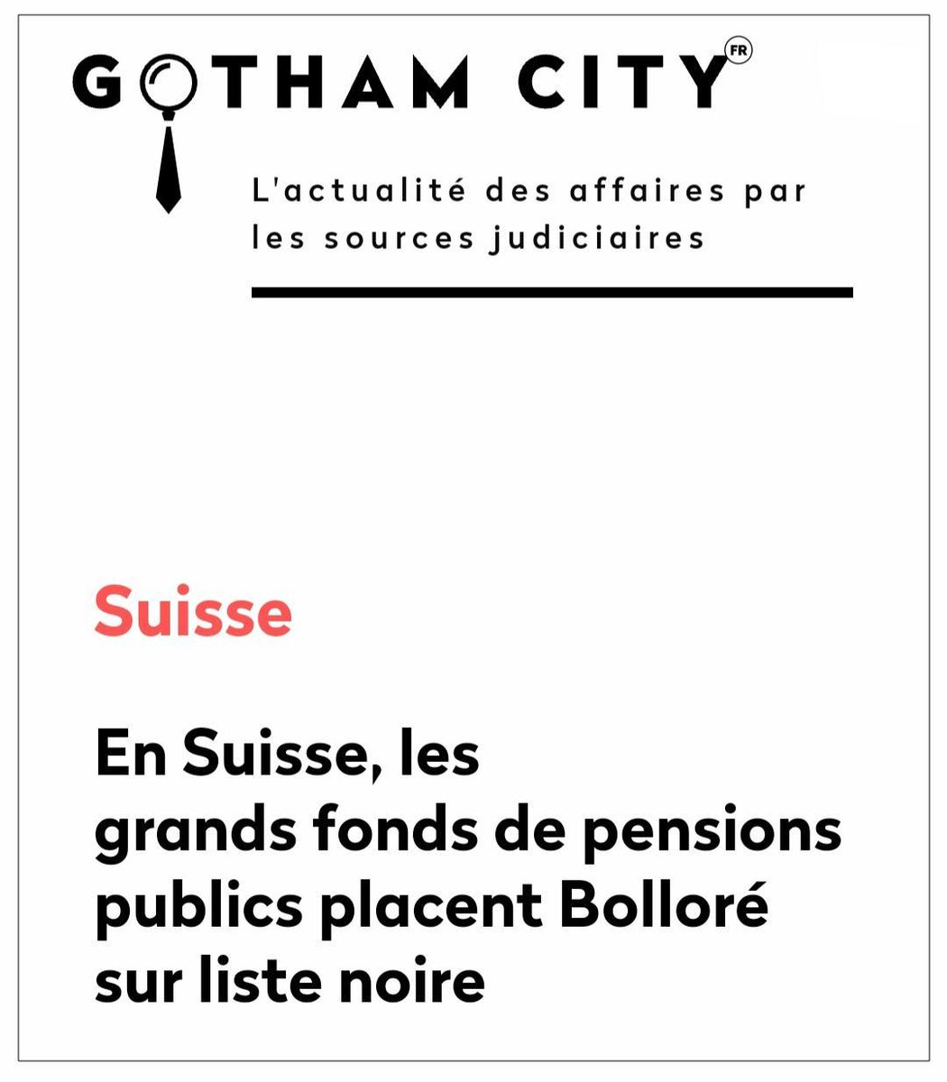 En Suisse, les grands fonds de pensions publics placent #Bolloré sur la liste noire "à la suite de violations potentielles des droits humains en Libéria, Cambodge et Sierra Leone à travers sa filiale #Socfin" 
- un scoop de <a href="/FrancoisPilet/">François Pilet</a> chez <a href="/news_gotham/">Gotham City</a>
farmlandgrab.org/31767