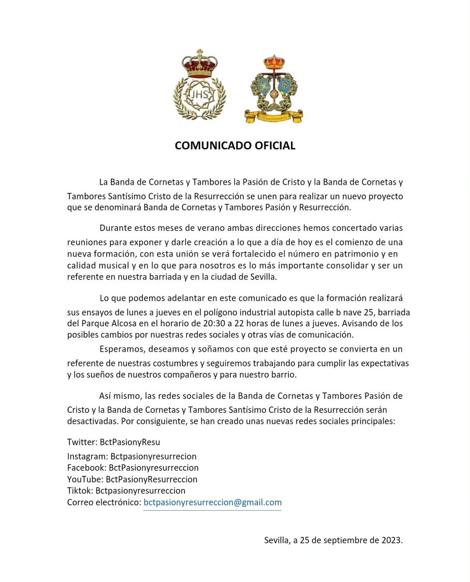 Trompetas de Pasión tweet media
