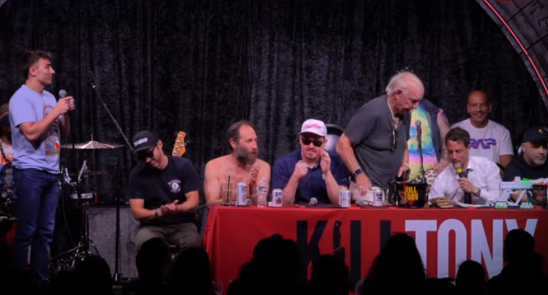 guypearty's tweet image. Will always be known as the guy that made Ric Flair walk out of #KillTony