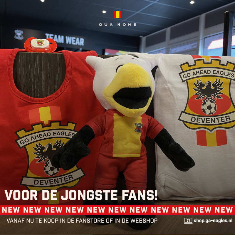 GAEagles's tweet photo. 👶 𝐁𝐨𝐫𝐧 𝐋𝐢𝐤𝐞 𝐀𝐧 𝐄𝐚𝐠𝐥𝐞

✔ Eagles-speen
✔ Knuffel Kootje
✔ Eagles-slabber
✔ Eagles-romper

Deze producten zijn vanaf nu allemaal te koop in de Fanstore óf in de Webshop van Go Ahead Eagles!