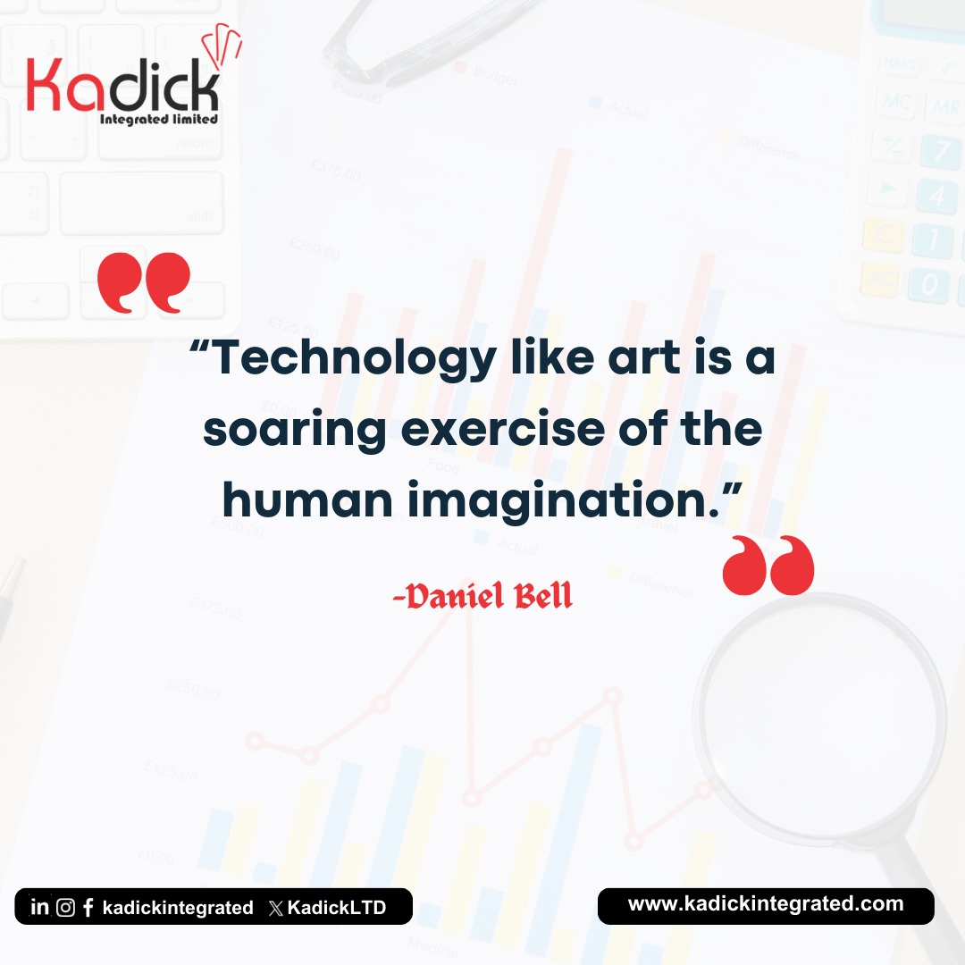 In this Digital age, technology has given us an edge and made life endeavours easy for us.

However, do you agree that Technology is like Art ?

Kindly share your thoughts in the comment section.
#techindustry #technology  #kadickintegrated #kadick #solutionproviders #techcontent