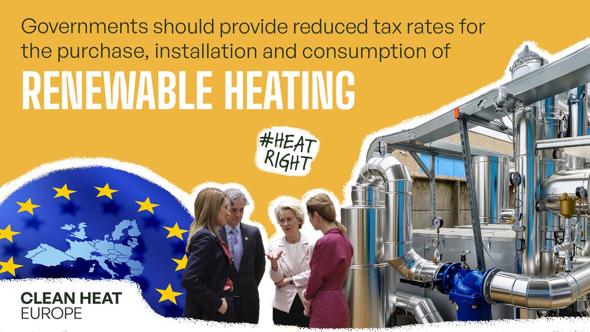 CleanHeatEurope's tweet image. The EU 🇪🇺, national &amp;amp; regional governments must ensure appropriate measures &amp;amp; incentives 💰 to reduce the costs of #cleanheating deployment and support accompanying measures on buildings and infrastracture.

#HeatRight ♨️