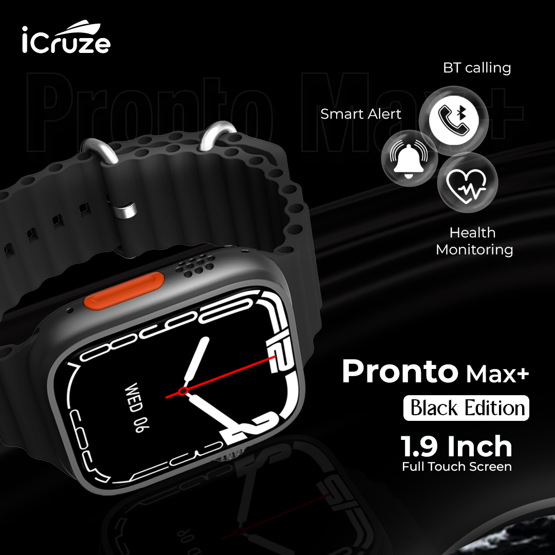 iCruzeindia's tweet image. Meet the ultimate multitasking accessory: the iCruze Pronto Max+ BT Calling Smartwatch Black Edition. 📱⌚ Stay connected, stay stylish!
#iCruze #BlackEdition #Prontomax #smartwatch #StayConnected #FitnessTracker #MindfulMoments #StylishTech #InnovativeGadget