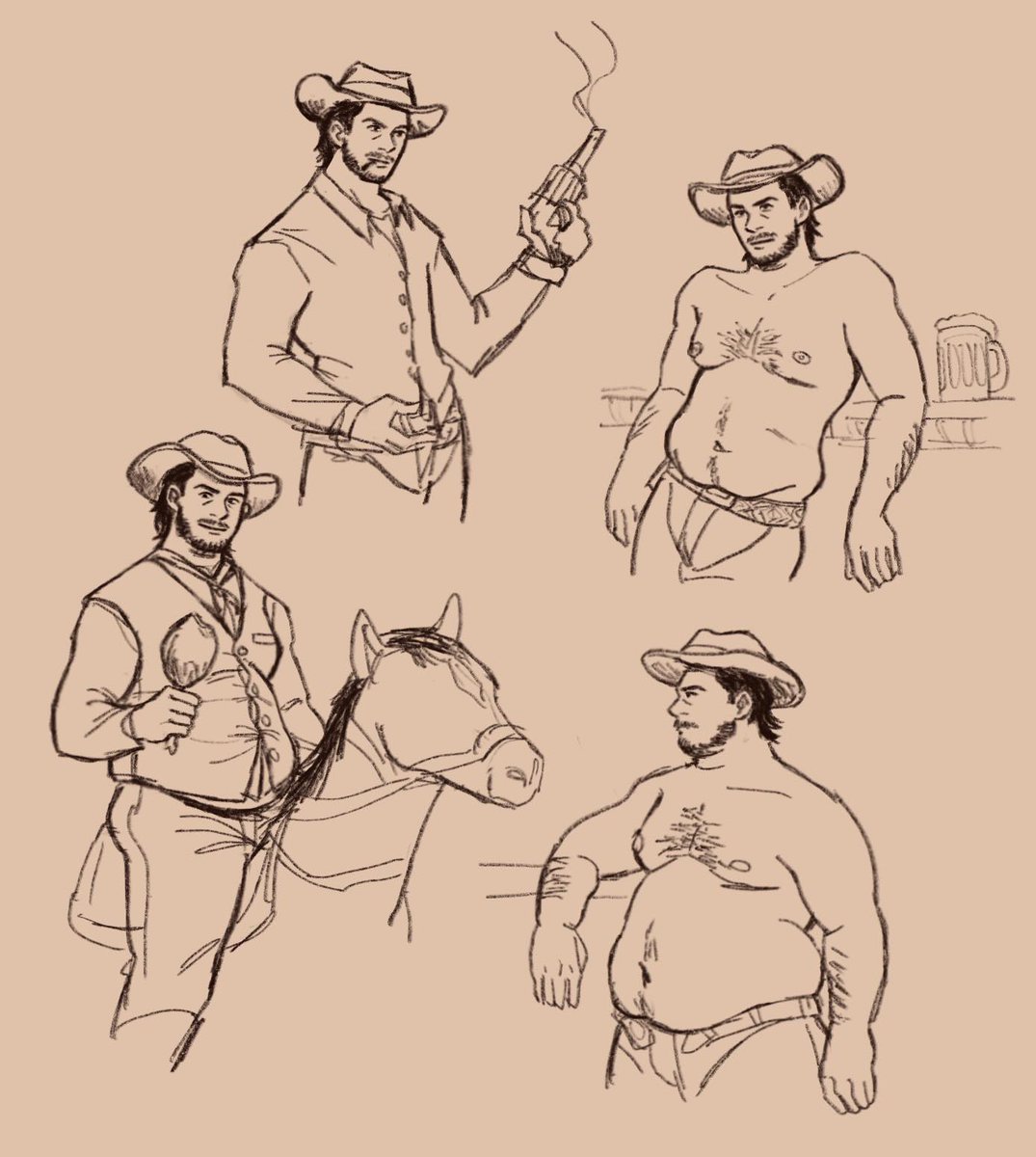 beewg2's tweet photo. Cowboy Sketch🤠 https://t.co/zJCZXnFHjV