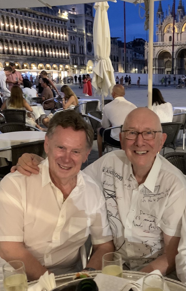 Met Jan op het San Marcoplein in het warme maar prachtige Venetië