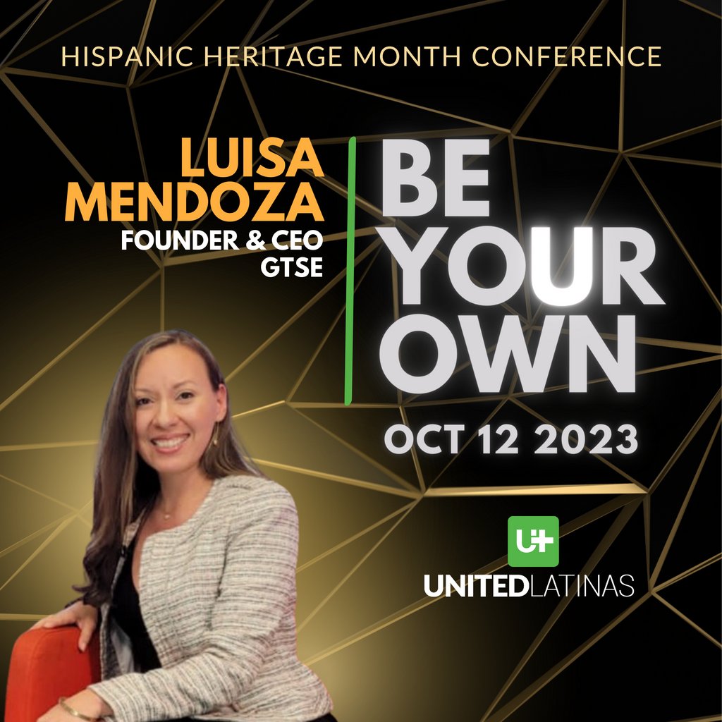 Join Luisa Mendoza, Founder &amp; CEO of GTSE, alongside many other top influential Hispanic leaders and change-makers, at the United Latinas 2023 HHM "Be Your OWN" Conference.

Register today at: eventbrite.com/e/united-latin…

#HHM2024 #HispanicLeaders #extraordinarylatinas