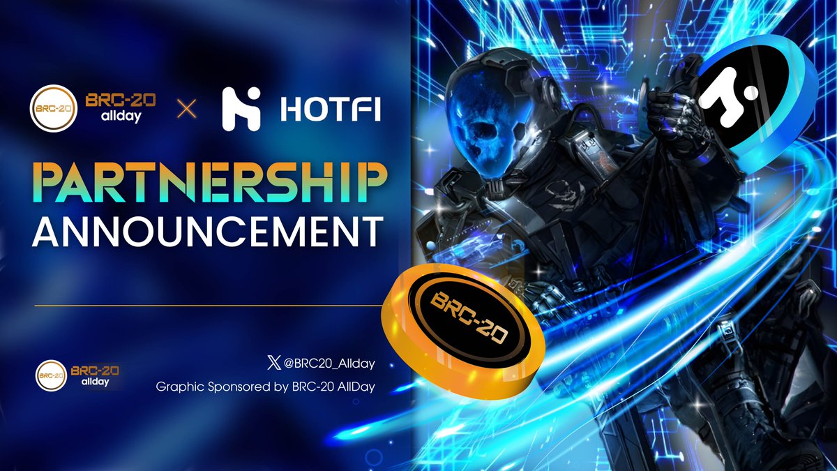 BRC20_AllDay's tweet photo. PARTNERSHIP ANNOUNCEMENT

@BRC20_Allday 🤝 @HOTFI_

• https://t.co/qLvMtruEVh - EVM-Based Liquidity Solution for #BRC20

• Our goal is to address the liquidity challenge and drive the widespread adoption of the BRC20 standard #token.

#BRC20_Allday #Bitcoin #BTC #Ordinals https://t.co/pIGns6rCXk