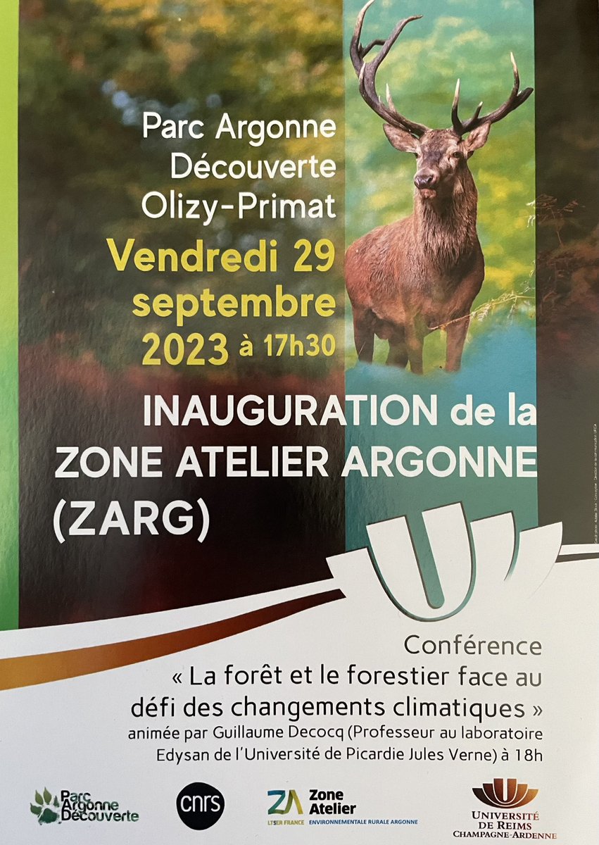 #Evènement🌲| La Zone Atelier Argonne est désormais officiellement le 15éme site de recherche de ce type en France ; un projet interdisciplinaire se concentrant sur l'environnement et les interactions homme-environnement en Argonne. (1/3)