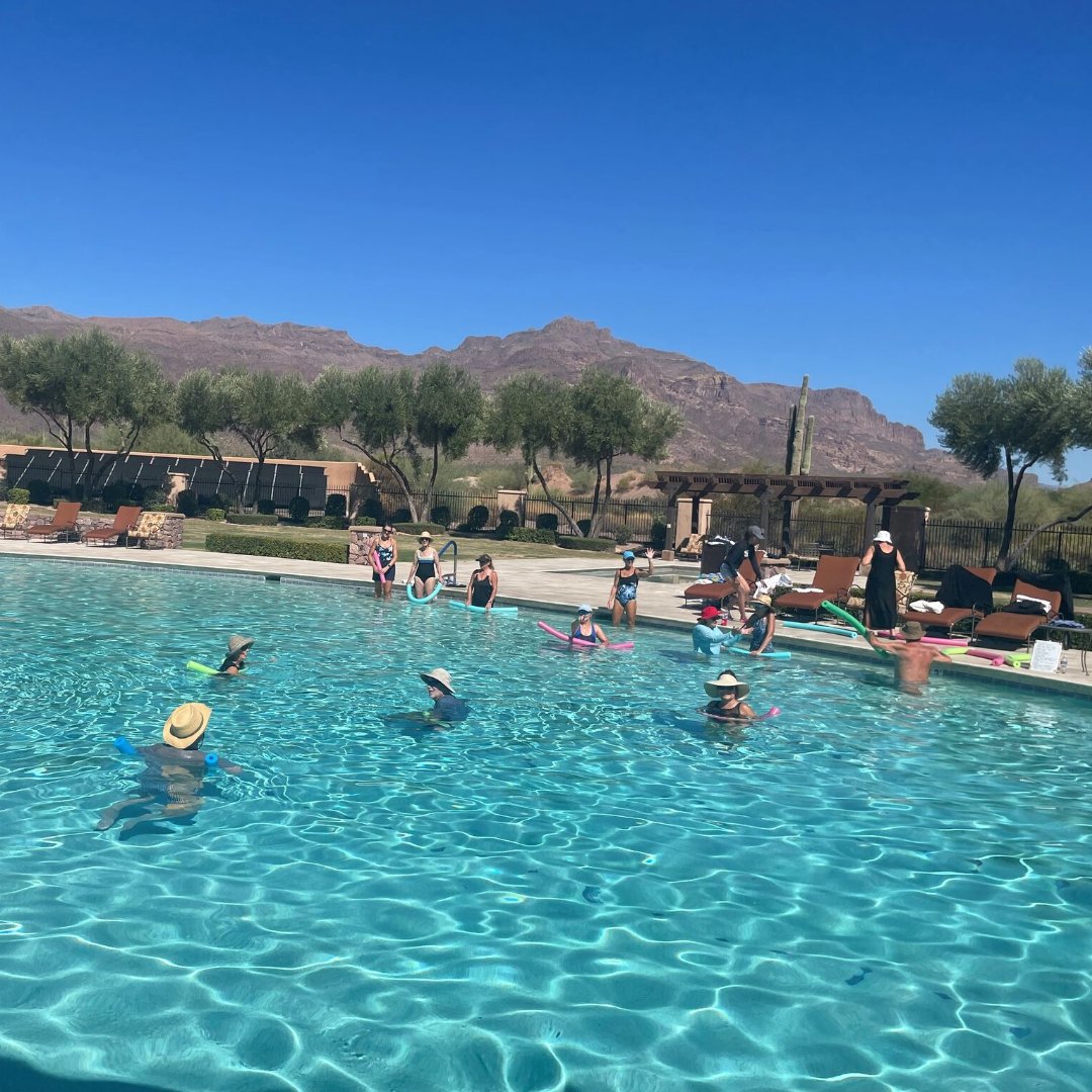 When you put Aquafit Class and Coach Nicole’s Birthday on the same day it makes for a fun fitness celebration. 
#LifeatSuperstition #birthdayfun #fitnessforlife