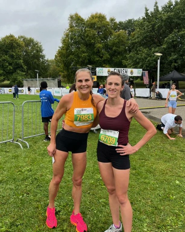 O e of my female masters runners, on the left, ran 5:52 per mile in Pa.'s largest 5,000m race. She won 1st master, 4th overall female and 27th overall finisher! When I started coaching her, she couldn't run 7min/mile.#BUILDINGABETTERRUNNER