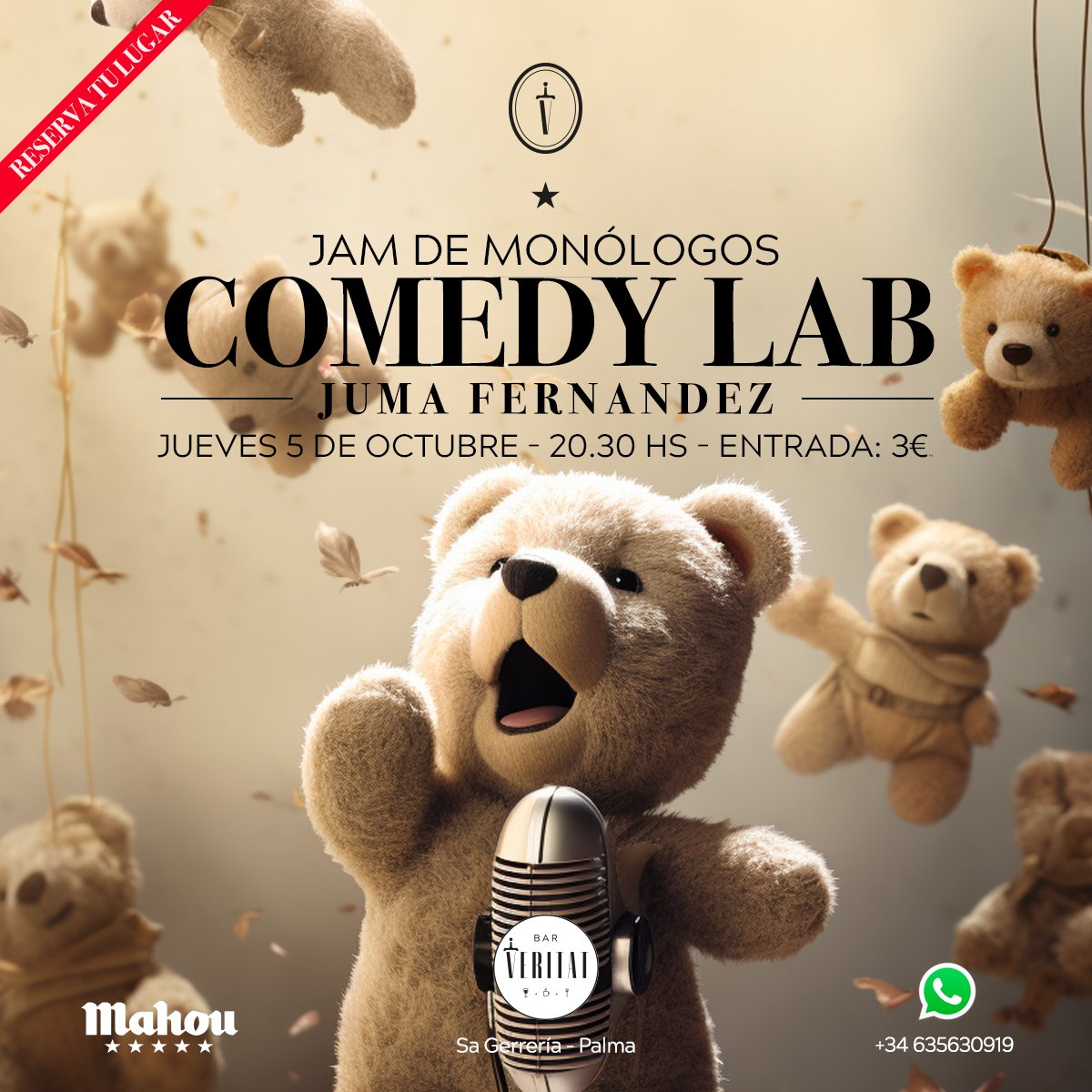barveritat's tweet photo. 😄🎭 Te invitamos al Jam de Monólogos, donde el talento de Juma Fernandez te hará estallar de risa.
Reserva: https://t.co/jtd8ERQBub

#ComedyLabJam #MonólogosDivertidos #NocheDeRisas #StandUp #Monologos #Cómico https://t.co/dhVa83T8TQ