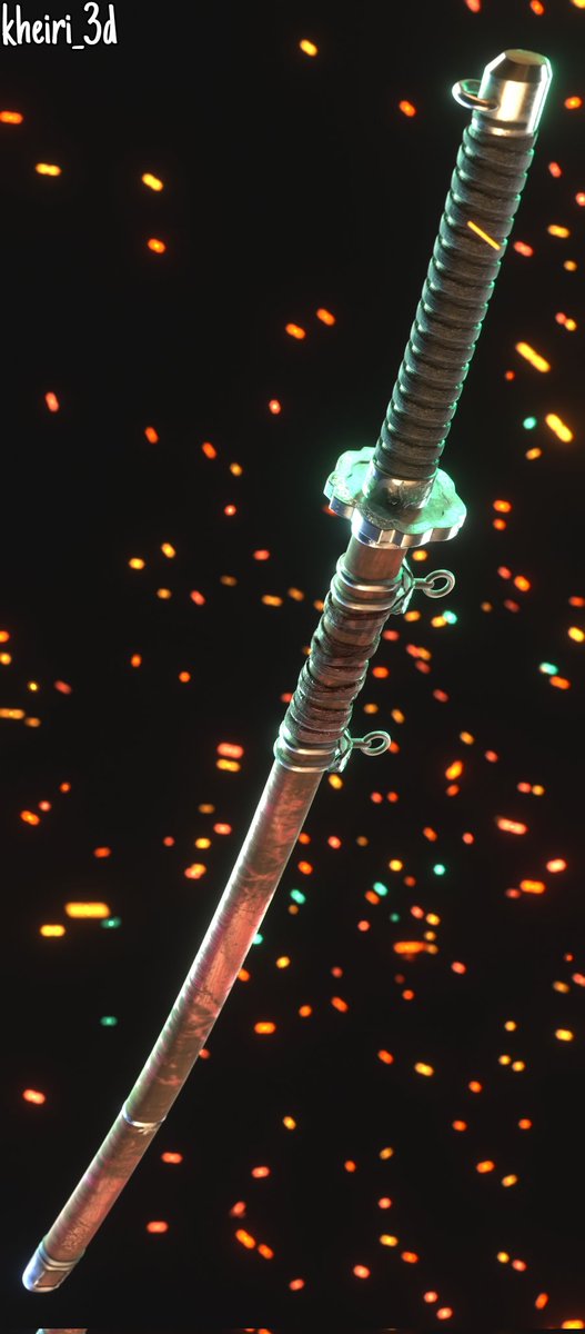 kheiri_3d's tweet photo. Day 3 of #swordtember2023 

Fushigiri part 2 : 

Finally completed the Mortal blade and its sheath 

And shiny lights, more shiny lights

#Swordtember #blade #blender #b3d #katana #sekiro #souls #3dartwork https://t.co/Bg7VXUvSZd