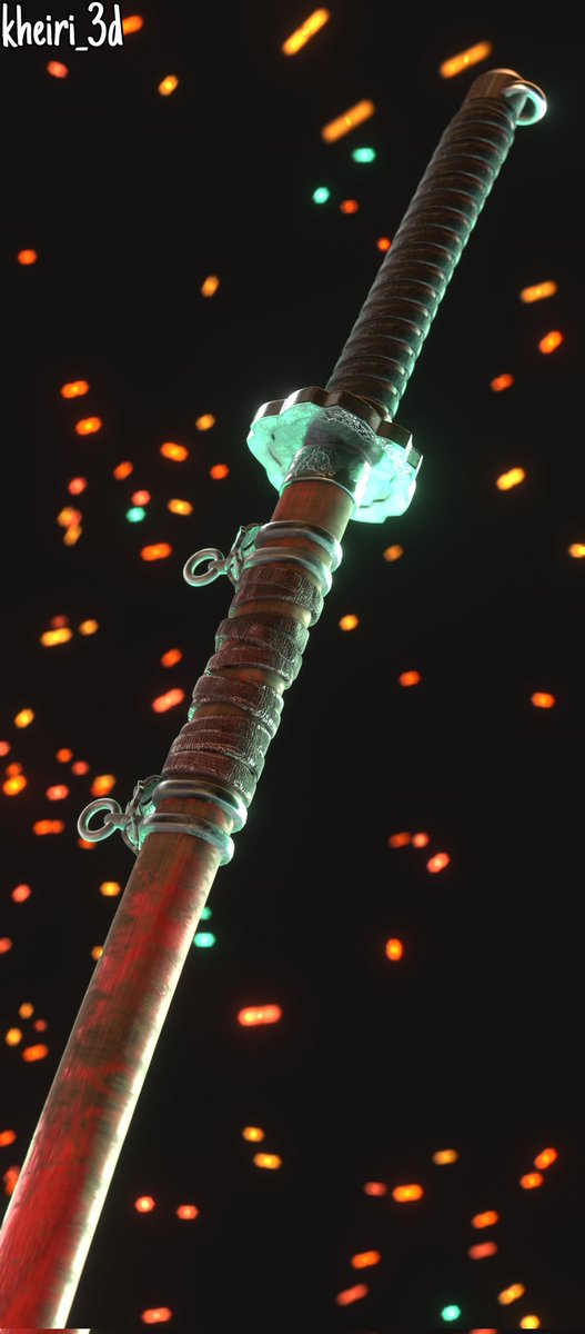 kheiri_3d's tweet photo. Day 3 of #swordtember2023 

Fushigiri part 2 : 

Finally completed the Mortal blade and its sheath 

And shiny lights, more shiny lights

#Swordtember #blade #blender #b3d #katana #sekiro #souls #3dartwork https://t.co/Bg7VXUvSZd