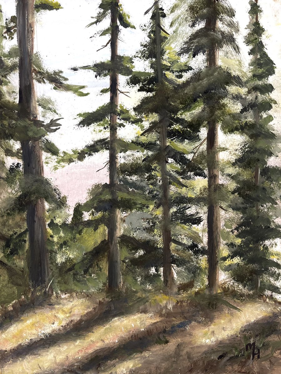 MH_create's tweet photo. “Glistening Silence” 
Oil on Mixed Media Paper
9”x12” https://t.co/bsNlpwqQPD