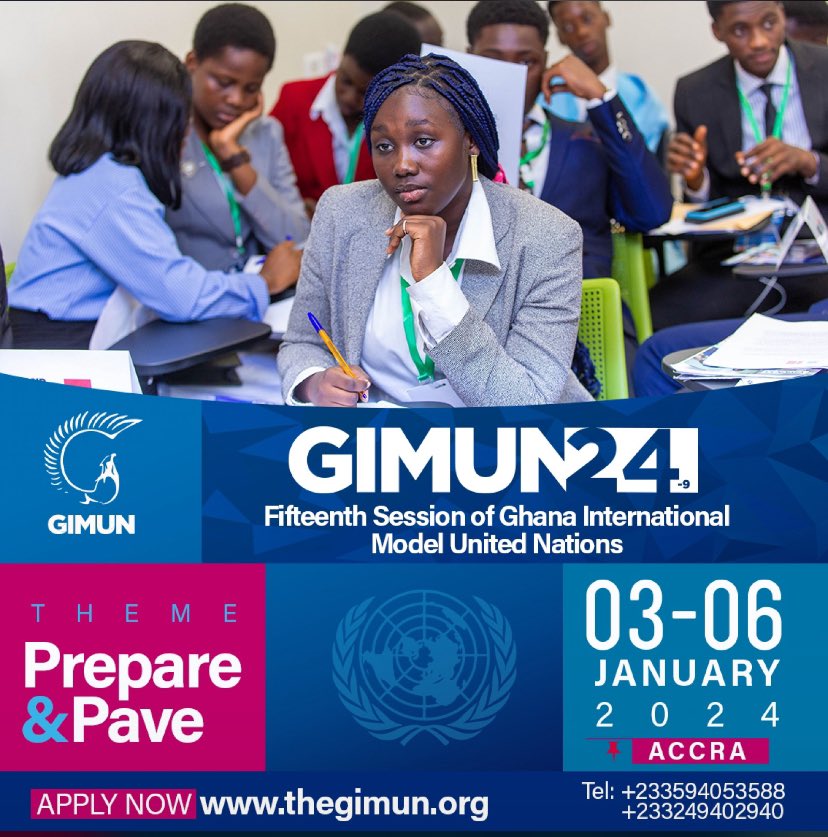 LemmeControl's tweet image. This is us in 2024. Register your wards and siblings now at thegimun.org. We begin our year on 3rd-6th January in Accra.
#GIMUN 
#prep 
#pave 

#bbtvi #ManmohanSingh #Snapchat #OccupJulorbiHouse #TV3GH