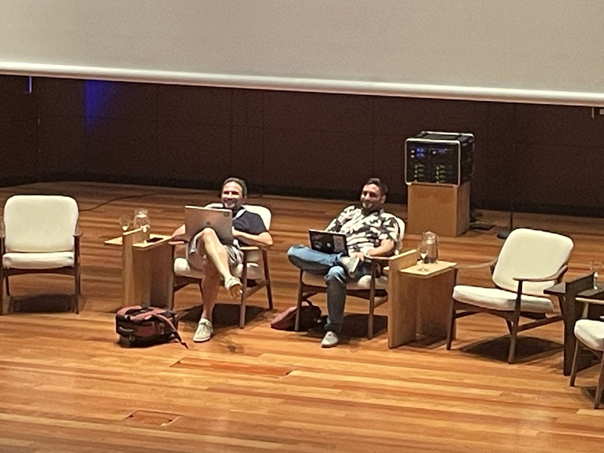 nataliamanola's tweet image. Best session so far in #OSFAIR2023 with @paolomanghi and @vergoulis either 1. Working on the #OpenAIREGRAPH, or 2. Watching movies. What do you think?