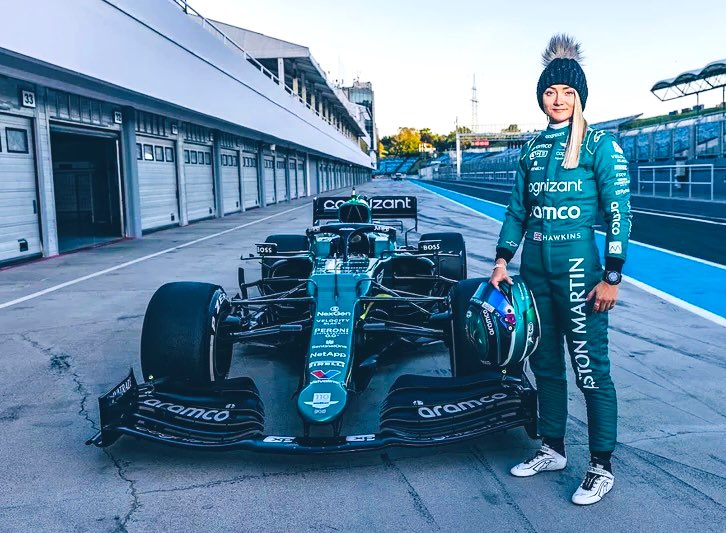 allaboutmayetml's tweet photo. I hired Jess Hawkins to Aston Martin as Driver Ambassador in 2021, having been impressed by her when she &amp; I were both at #WSeries in 2019. The fact that at Hungaroring last week she became the first woman to test a modern #F1 car for 5 years makes me happy &amp; proud. #WeRaceAsOne https://t.co/v1Dkm26beK