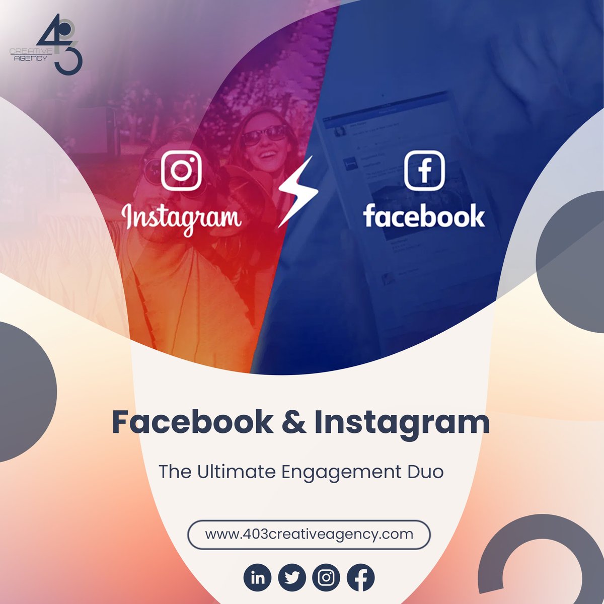 📱👥🔥 Facebook and Instagram: The Ultimate Engagement Duo! 🔥👥📱

📧 info@403creativeagency.com
🤙 (404) 220-9967

#SocialMediaContentTips #ContentStrategy #USAMarketing #DigitalMarketingUSA #SocialMediaSuccess #USAEntrepreneurs #ContentCreation #USBusinessBoost #SocialMedia
