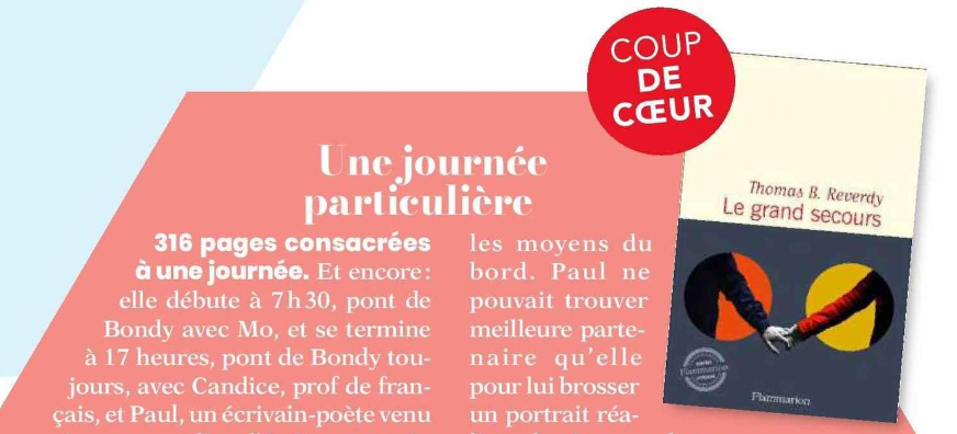 « Ce roman tout en tension est extrêmement bien construit et écrit » @FemmeActuelle présente « Le grand secours » de <a href="/TBReverdy/">Thomas B. Reverdy</a> comme l’un de ses coups de cœur #rentreelitteraire2023
En librairie ➡ bit.ly/3q74JWL