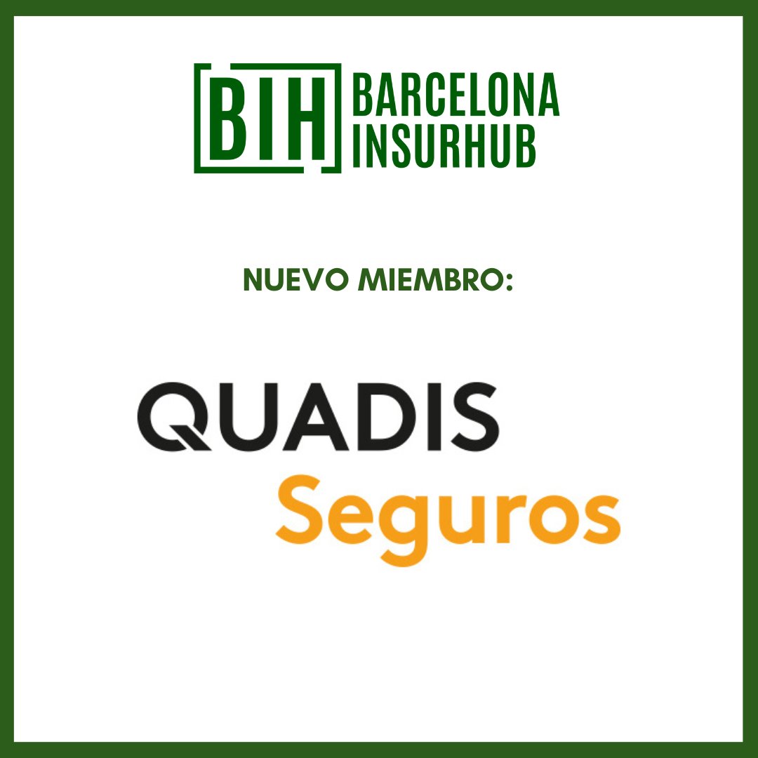Bcn_Insurhub's tweet photo. 🗣¡Os presentamos al nuevo miembro de Barcelona Insurhub: Quadis Seguros!
👉Quadis Seguros es una de las mayores corredurías especializadas en automoción.
🔗Podéis encontrar toda la información en su página web: https://t.co/8qXlSOTD5N
#insurhub https://t.co/vxaPuIpaQo