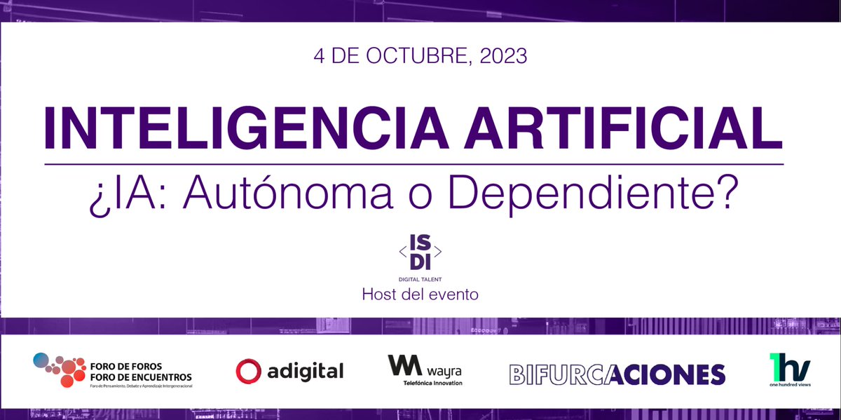 🤖  #InteligenciaArtificial : ¿Autónoma o Dependiente?

La inteligenciaartificialgenerativa ha generado gran interés pero también #desafíos éticos. ¿Cómo podemos desarrollar una #IA que refleje nuestros mejores #valores?

Únete a la #conversación y juntos exploremos cómo