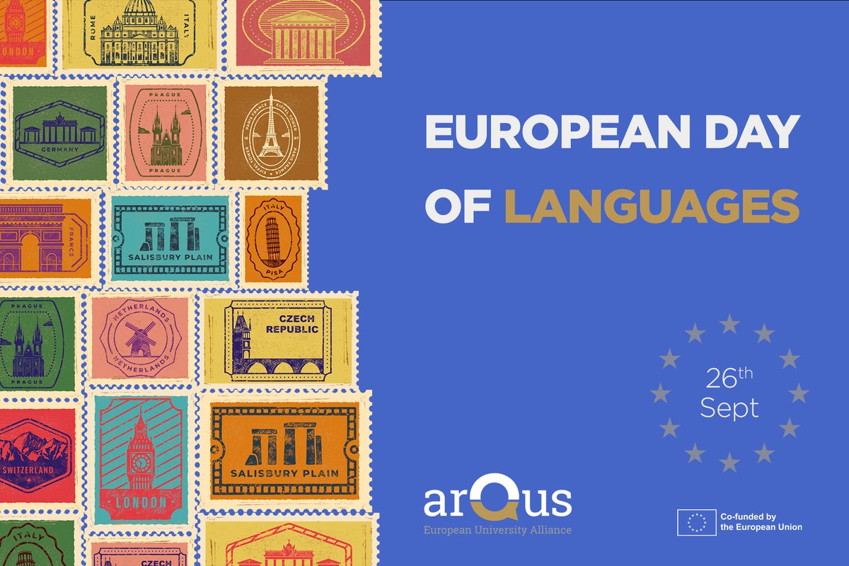 ArqusAlliance's tweet photo. 🥳Happy #EuropeanDayOfLanguages! #Arqus promotes #Plurilingualism throughout all its communities of students and staff, convinced that #LinguisticDiversity is one of the keys for greater #InterculturalUnderstanding and more #InclusiveSocieties 🗣🇪🇺
#ArqusPlurilingual #ArqusCafé https://t.co/D95zOighNn