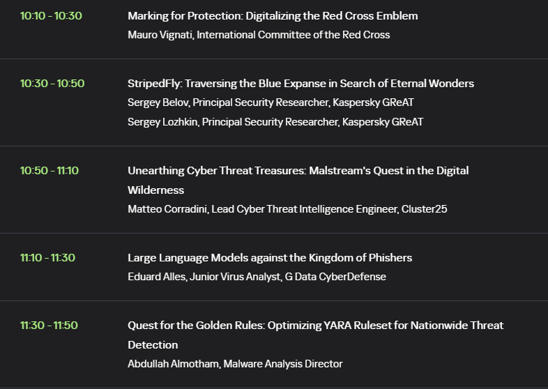 kaspersky's tweet photo. Curious what's happening at this year's @TheSAScon? Wonder no more - the full agenda has been revealed.

From #iOSTriangulation to #YARA and LLM's, it's all happening this year.

Learn more ⇒ https://t.co/7rsXbiCHmw #TheSAS2023 https://t.co/2TEHHsEtwe