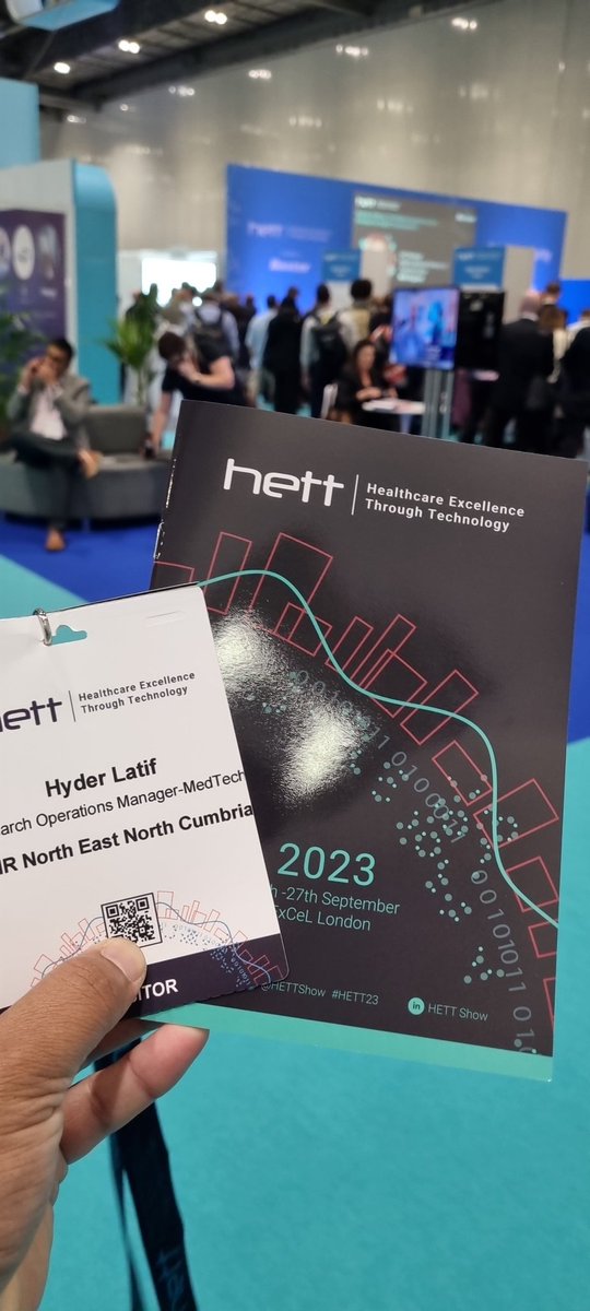 Here at @HETTShow Lpoking forward to a day of networking and listening to the fantastic line up of speakers. @MedConnectNorth #HETT23