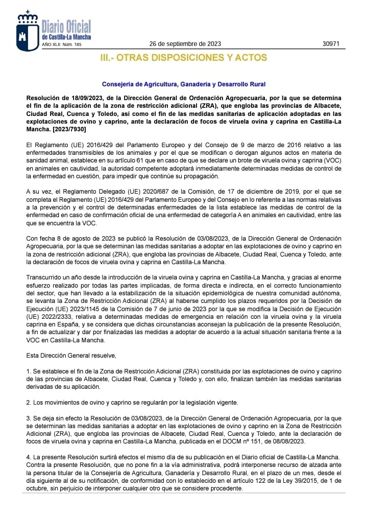 _AGRAMA's tweet photo. Un año después de la detección de los primeros casos de Viruela Ovina y Caprina (VOC) en nuestra región, el Gobierno Regional levanta a partir de hoy todas las restricciones que se mantenían vigentes respecto a la prevención de la enfermedad. 

https://t.co/0h3PYo0SLu https://t.co/XMWXWtV0yu