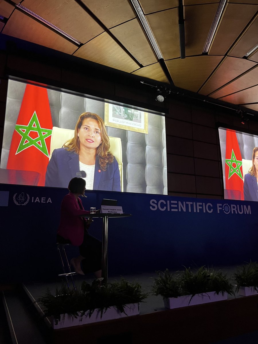 HE Leila Benali, Minister of Energy Transition « Morocco will actively explore the #nuclear option following the ⁦<a href="/iaeaorg/">IAEA - International Atomic Energy Agency ⚛️</a>⁩ recommended methodology » #IAEAMilestoneApproach