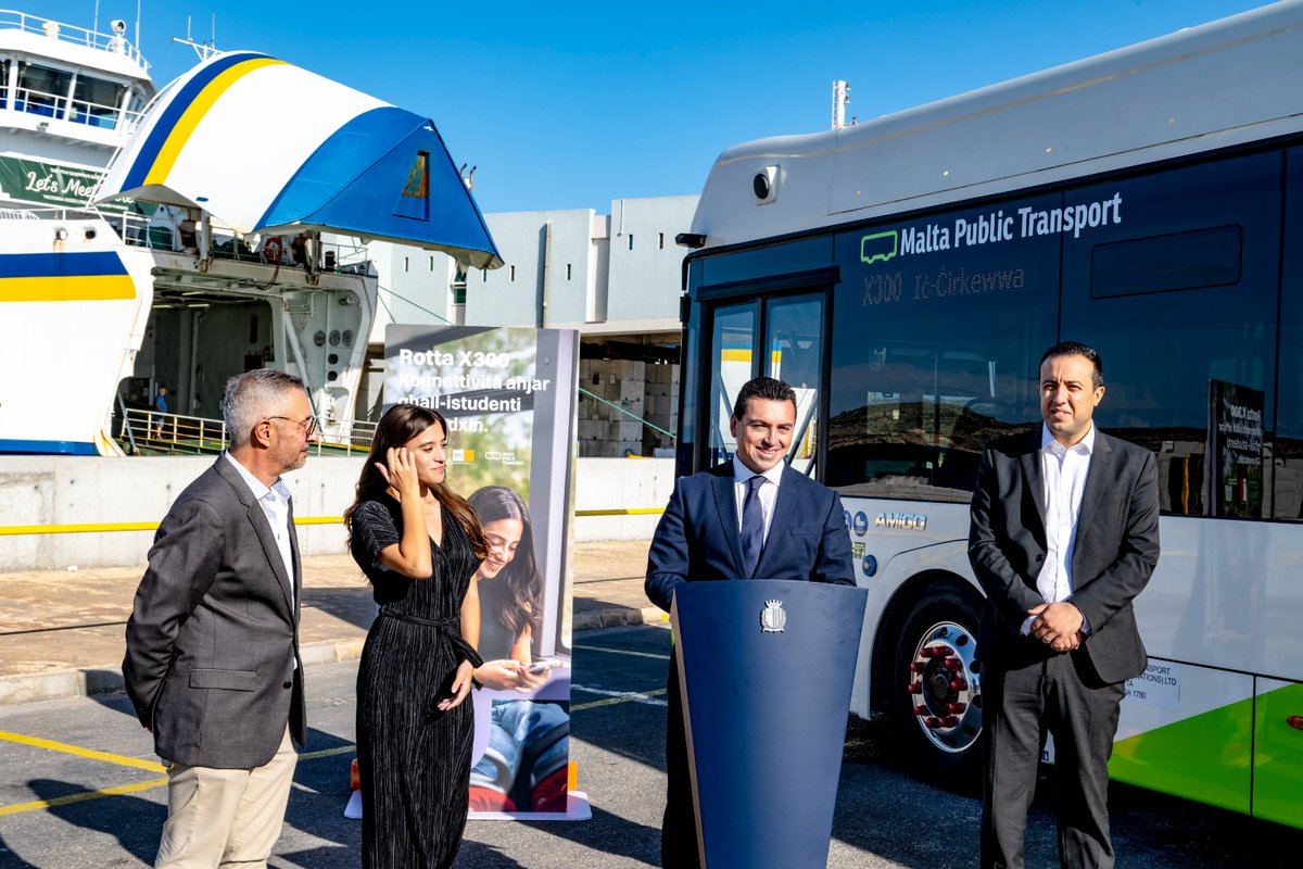Government is committed to enhancing public transport & alternative modes of transit. Recognising the need for efficient options & following discussions with Gozo University Group (GUG), we introduced an improved X300 route today—a direct line between Ċirkewwa and the University.