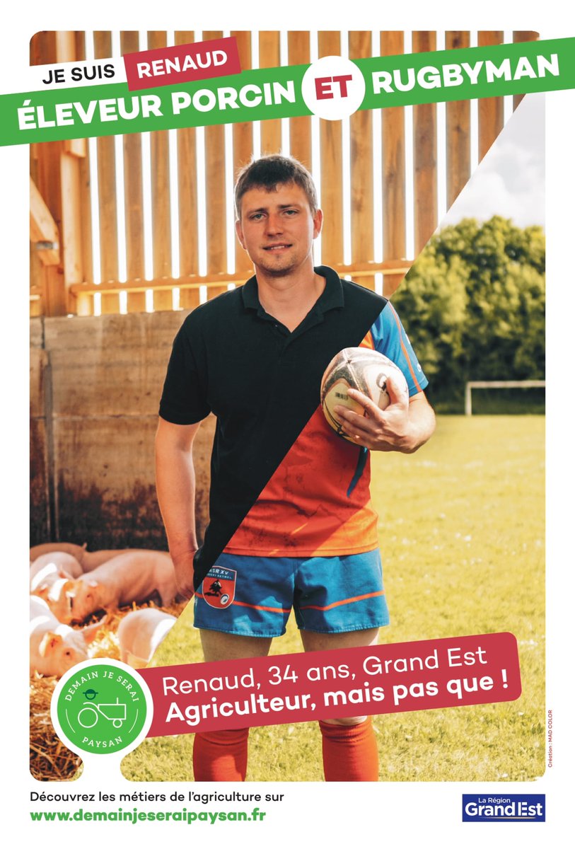 jeunesagri08's tweet photo. Renaud est éleveur 🐷🐖
Mais pas que ... 🏈
#Agriculteurmaispasque

@DemainPaysan 
@JAGrandEst 
@regiongrandest https://t.co/4RbuO9zJFc