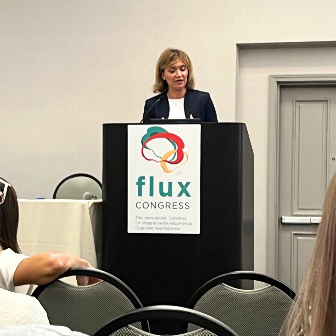 Foundation_JF's tweet image. The Co-Lead of our Learning Minds portfolio, @AnaCubillo9, recently presented the Jacobs Foundation research agenda at @FluxSociety as part of #Flux2023