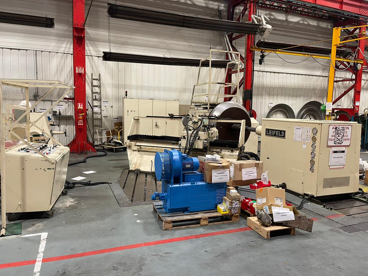 mach4metal's tweet image. Spinning machine LEIFELD - PLB 1800 
workpiece  over bed 2400
workpiece  in the gap :4600Ø
Centre height over bed 1200mm
Distance between centers 2000mm
Length of the gap 800mm
Maximum sheet thickness 12mm
X-Axis 2100mm
Y-Axis 500mm
Speed 300Rpm
Power 53kW
 #mach4metal #leifeld