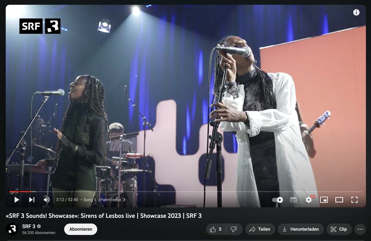 Sirens Of Lesbos (@sirensoflesbos) on Twitter photo We played a showcase at the SRF's Radio Hall recently – and we loved it! 💜 Thank you @claudiolandolt <a href="/DerZensor/">Luca Bruno</a> <a href="/leainderbitzin/">Lea Inderbitzin</a> <a href="/andirohrer/">andirohrer</a> & team for having us!
You can watch the full set here:
youtu.be/hFTttthSmts?si… We played a showcase at the SRF's Radio Hall recently – and we loved it! 💜 Thank you @claudiolandolt <a href="/DerZensor/">Luca Bruno</a> <a href="/leainderbitzin/">Lea Inderbitzin</a> <a href="/andirohrer/">andirohrer</a> & team for having us!
You can watch the full set here:
youtu.be/hFTttthSmts?si…