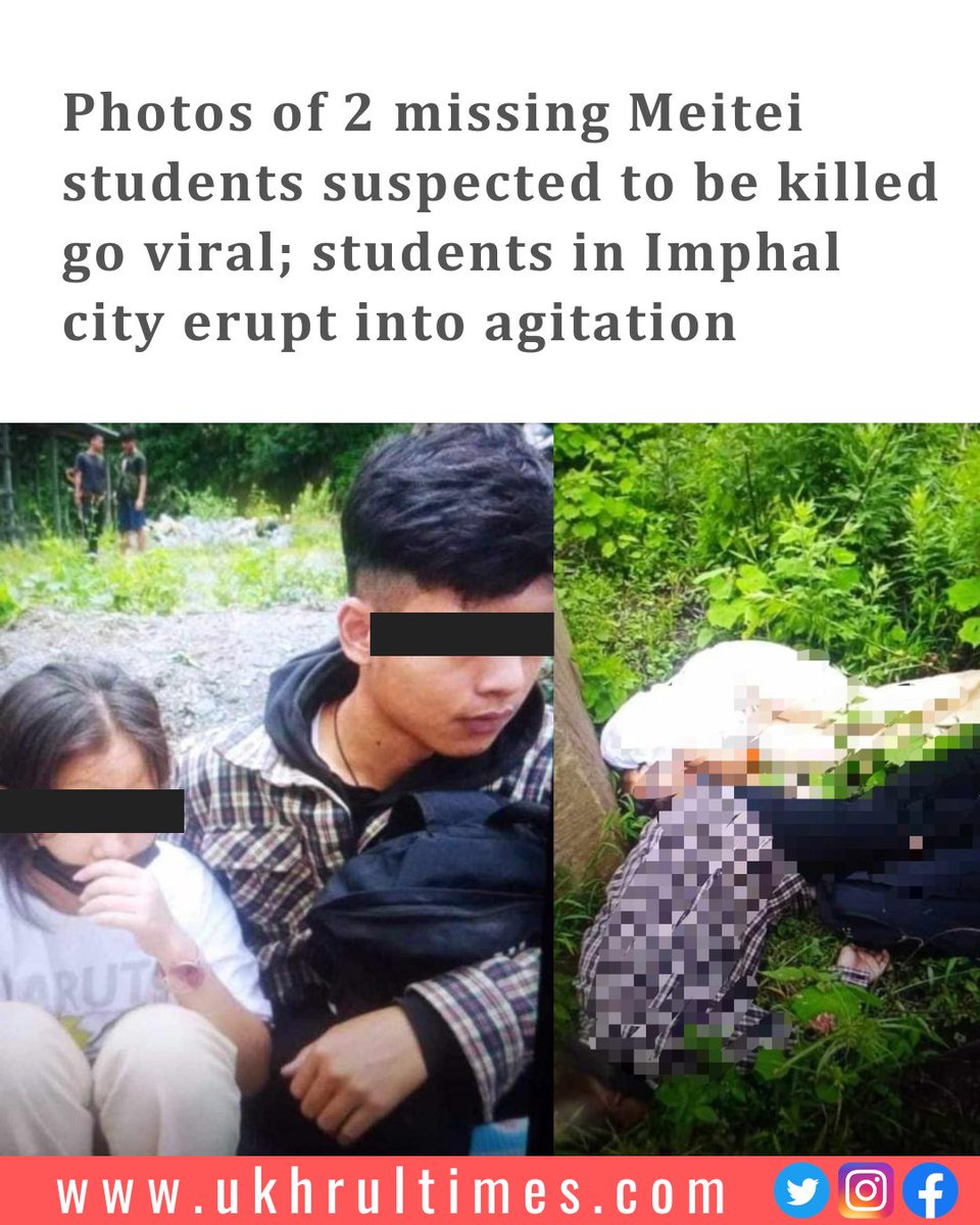 #ManipurViolence: The discovery of #viral photos suspected to be of two missing #Meitei students, Phijam Hemanjit (20) from Takyel Kolom Leikai and Hijam Lingthoinganbi (17) from Tera Tongbram Leikai, has raised tremendous concerns amid the ongoing #violence in #Manipur. Hijam