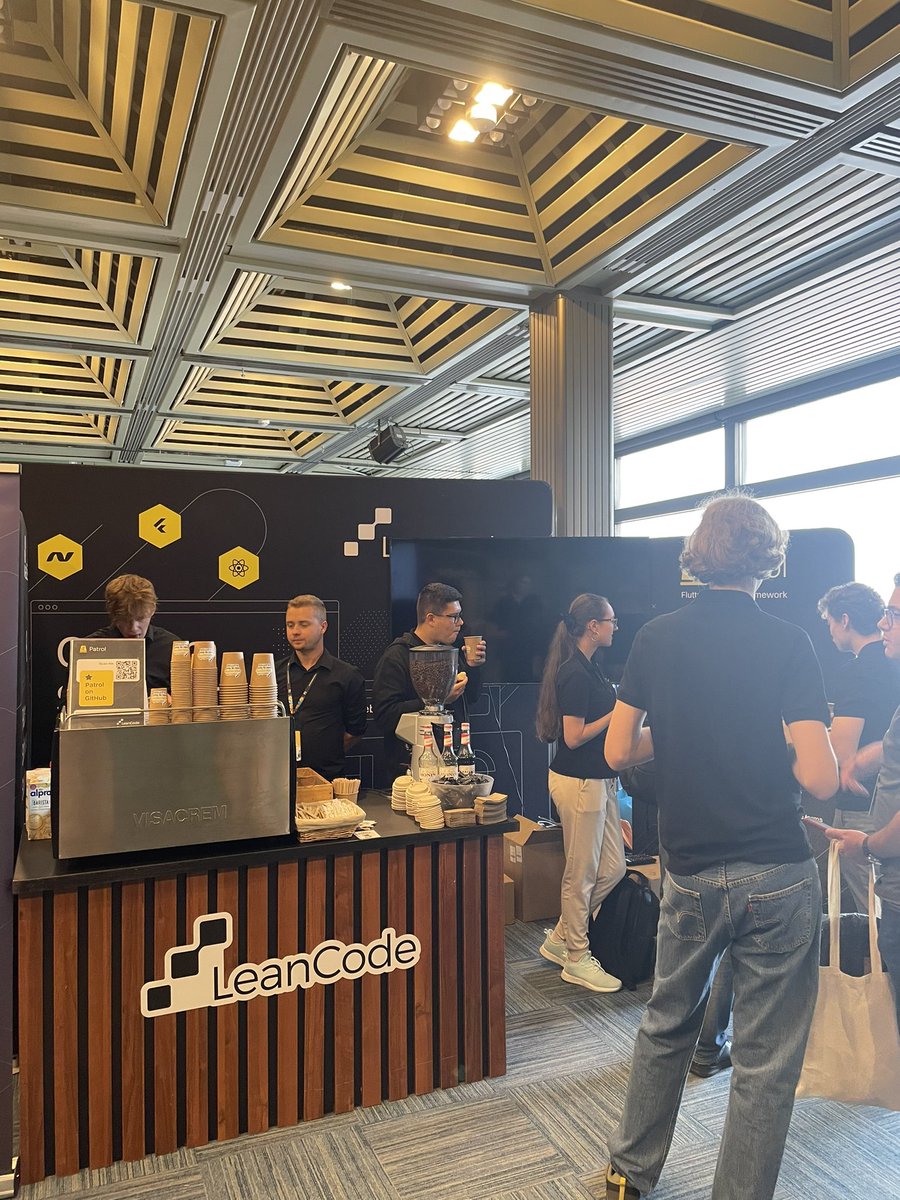 LeanCodePl's tweet image. What is the best conference tool?
A great coffee from our baristas!
Make sure you pay us a visit and grab yourself the best ☕️
#F3Prague #FlutterEnterprise