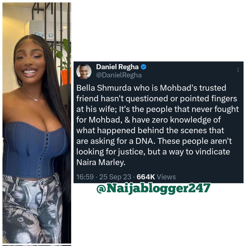 _cruisetv's tweet photo. The DNA: "People that are requesting that mohbad wife should go Do DNA test aren't looking for justice, but a way to vindicate Naira Marley". - Daniel Regha. https://t.co/ks0SBdvydP