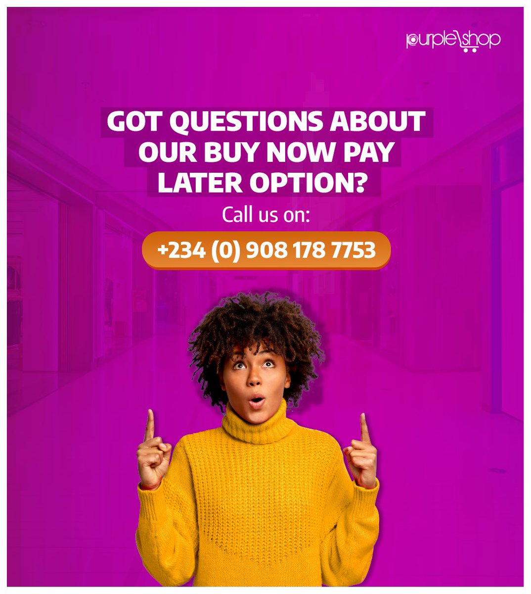 If you have any questions about our buy now pay later option on  PurpleShop, give us a call! 📞💜 We're here to help! #happynewweek