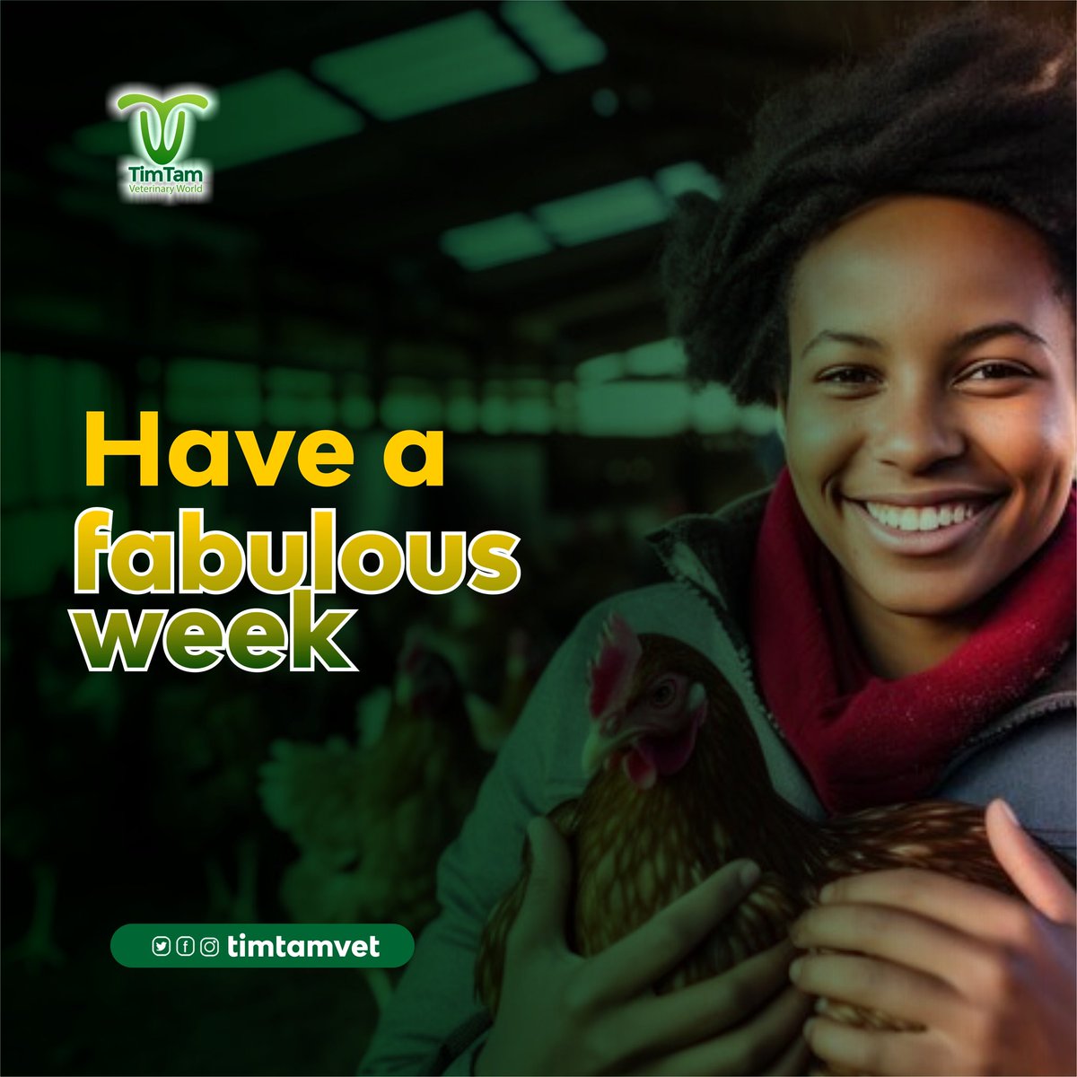 The week comes with expectations and plans to achieve. At TimTam Veterinary World, we join our customers to make it worth it. 
#TimTamVeterinary  #farm #poultry