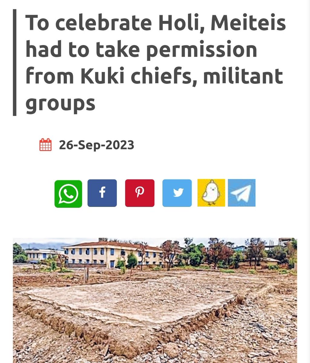 To celebrate Holi, #Meiteis had to take permission from #Kuki chiefs, militant groups.
Now, imagine the Meiteis or the Hindus seeking permission from Kuki chiefs and Kuki militant groups to celebrate #Yaoshang/Holi festival and Lai Haraoba!
No #Christians need to ask permi-ssion