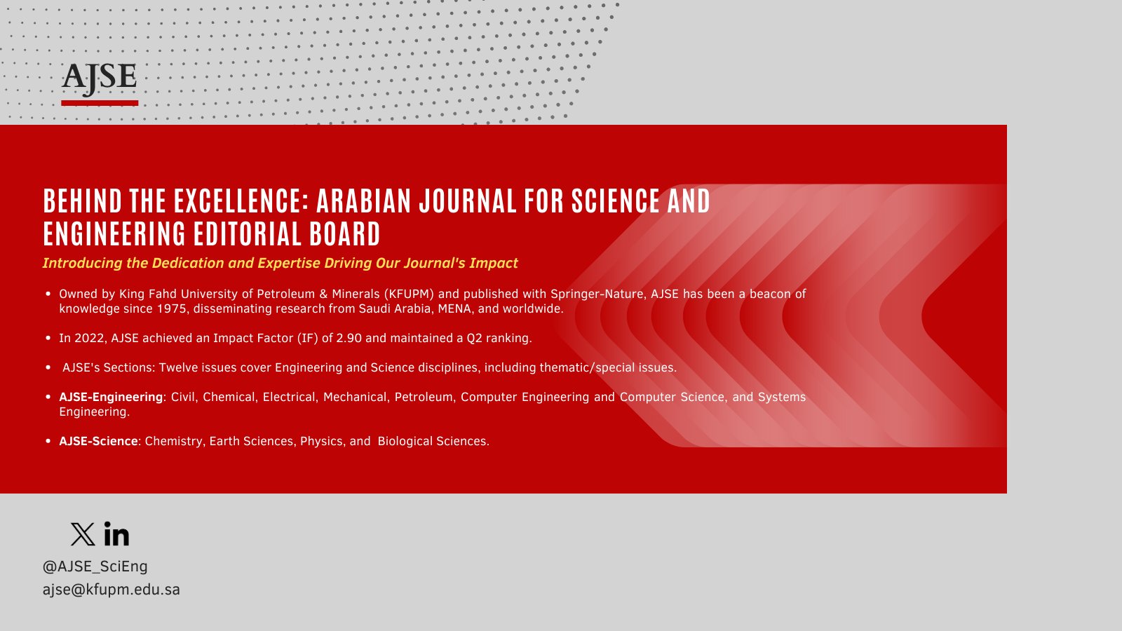 Arabian Journal for Science and Engineering on X: &ldquo;Introducing 