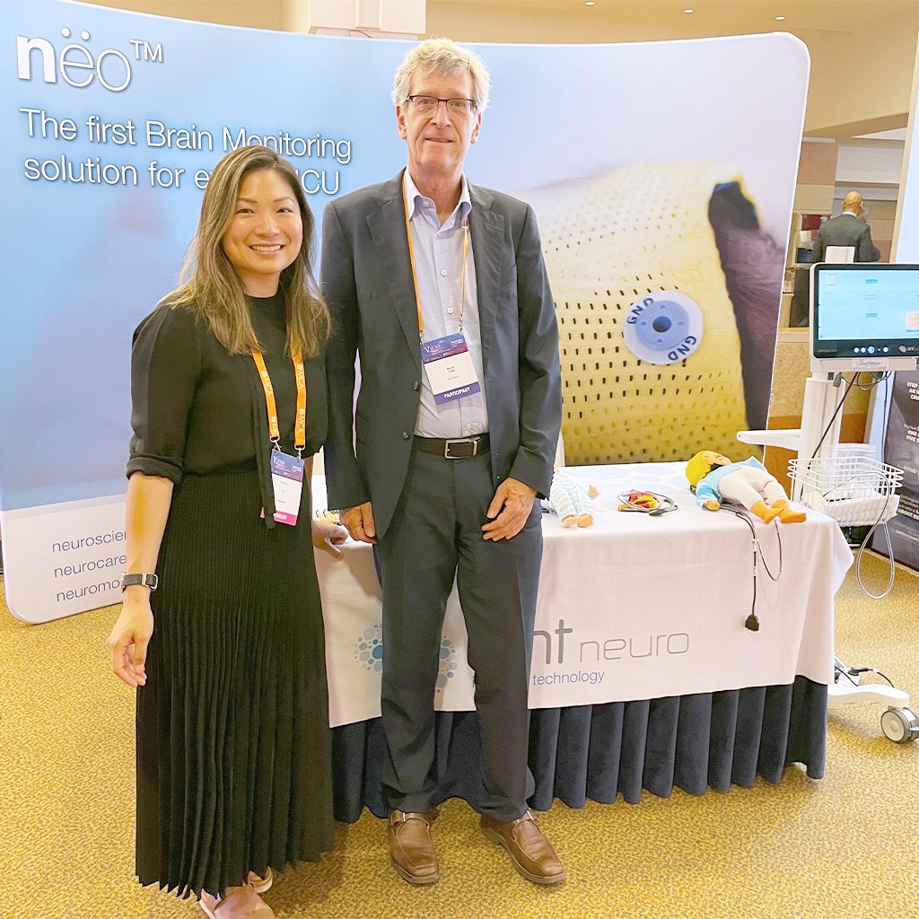 ANTNeuro's tweet photo. Had an incredible time at #jENS2023 in Rome! we showcased our aEEG monitoring tech.
Inspired by the latest neonatal care advances, and excited to make a difference in NICUs. 
Let's keep working together to improve neonates' and their families' lives. 💙 #NeonatalCare #HealthTech https://t.co/qPw3ObS1Qh
