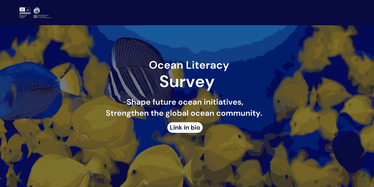 Join our Ocean Literacy Survey! Your expertise matters in shaping ocean conservation. . 📋 Your insights are vital as we plan future initiatives and build a stronger global ocean community. 🌊 Dive in and be part of something big! 👉 forms.office.com/r/BGLDva83T8