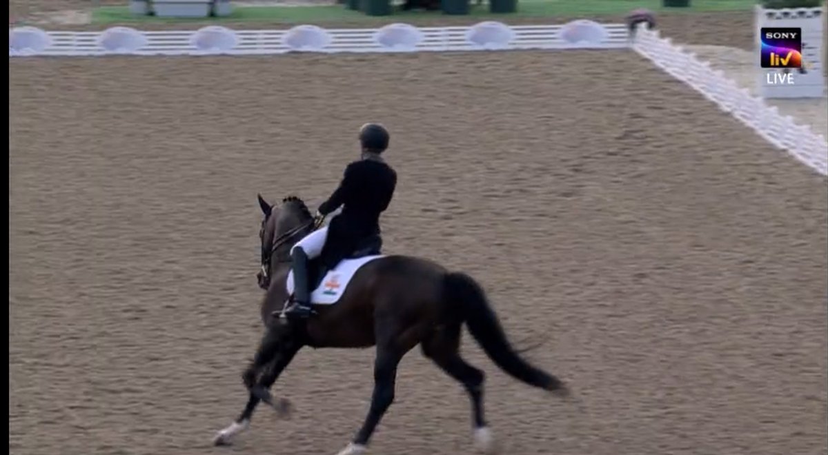 SportsArena1234's tweet photo. ITS 3RD GOLD FOR INDIA 

The Indian Team of Anush Agarwalla, Hriday Vipul, Divyakriti and Sudipti Hajela clinched the Gold medal after registering a huge score of 209.205 in the Team Dressage 

(only the best 3 scores are considered)

#AsianGames2023 #Equesterian https://t.co/wNR6RocZOv