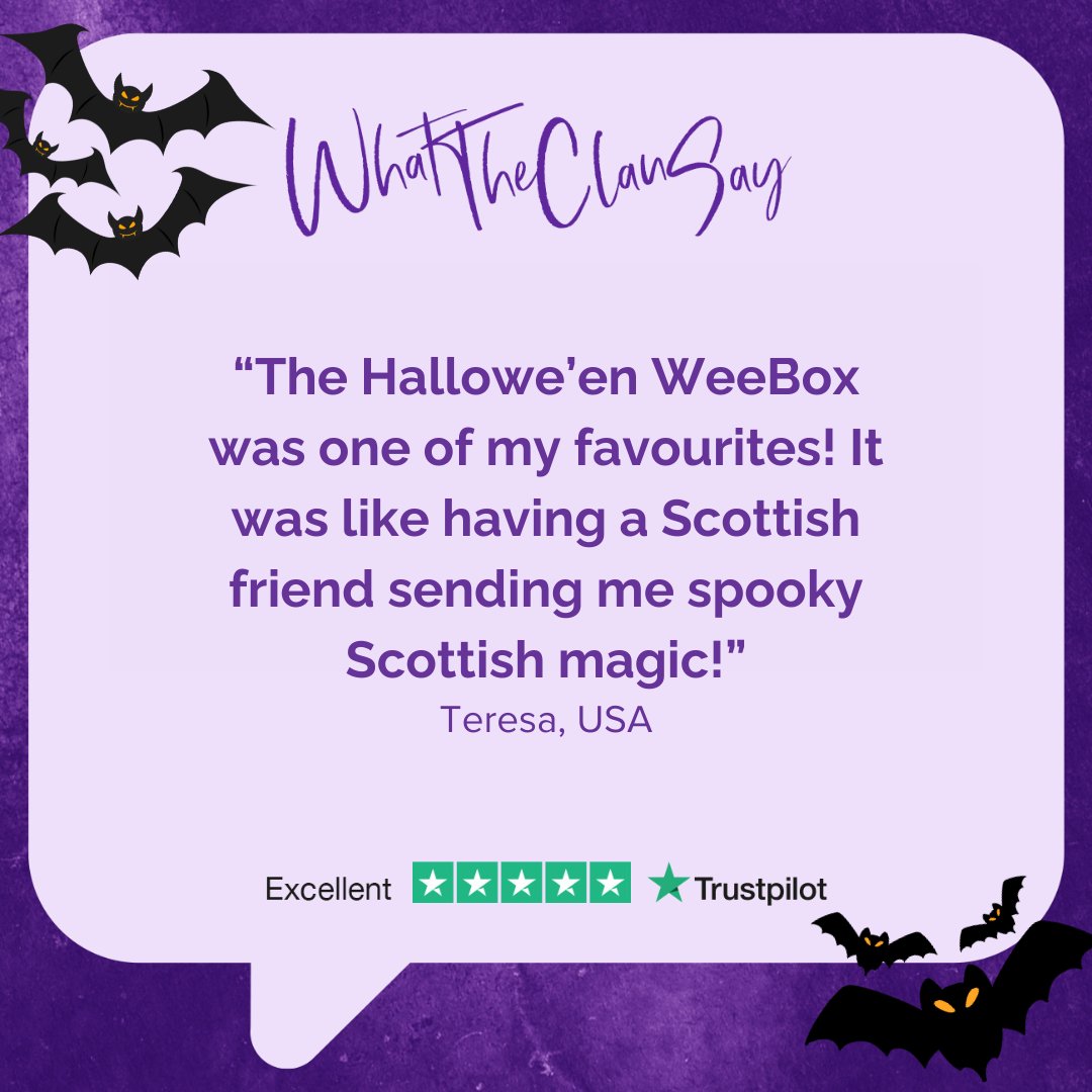 Spooky season is almost upon us and we're just so excited to share this year's Hallowe'en WeeBox with you, our WeeBox Clan! 👻

Trick or treat yourself to our October Scottish Hallowe'en WeeBox, on sale now until September 30th! 🎃🏴󠁧󠁢󠁳󠁣󠁴󠁿💜

weebox.co.uk/subscribe/