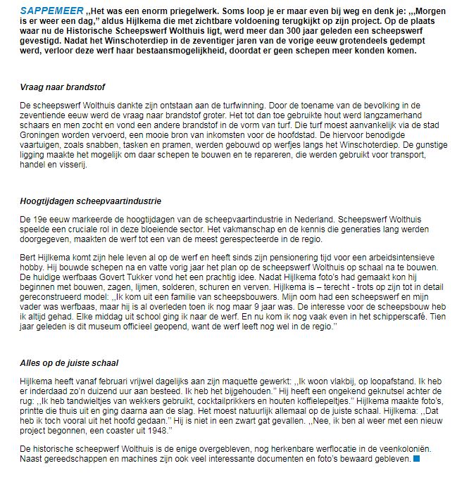 Een maquette van onze scheepswerf! 
Nu in het bezoekerscentrum. Kom kijken. Vandaag en donderdag (9 tot 16u) zijn we open