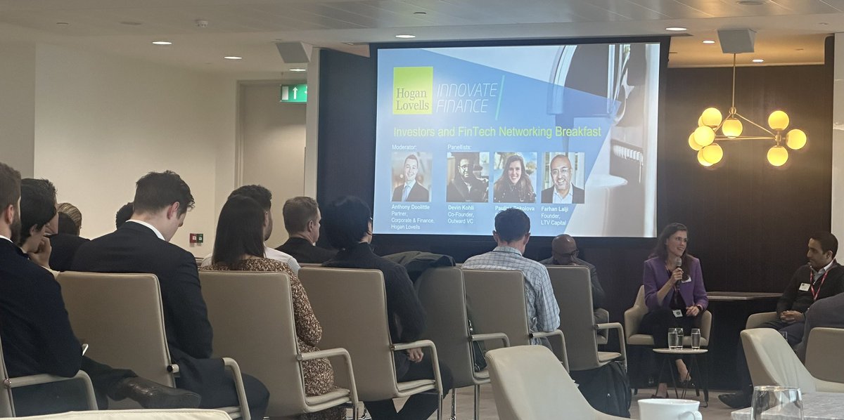 InnFin's tweet photo. The #FinTechAcademy Breakfast session with @HoganLovells has gotten started!
A big thank you to the #HoganLovells team for the insightful and delicious start to the day! ☕️🥐 #InnFin #VoiceOfFinTech https://t.co/RgijuuOHRH