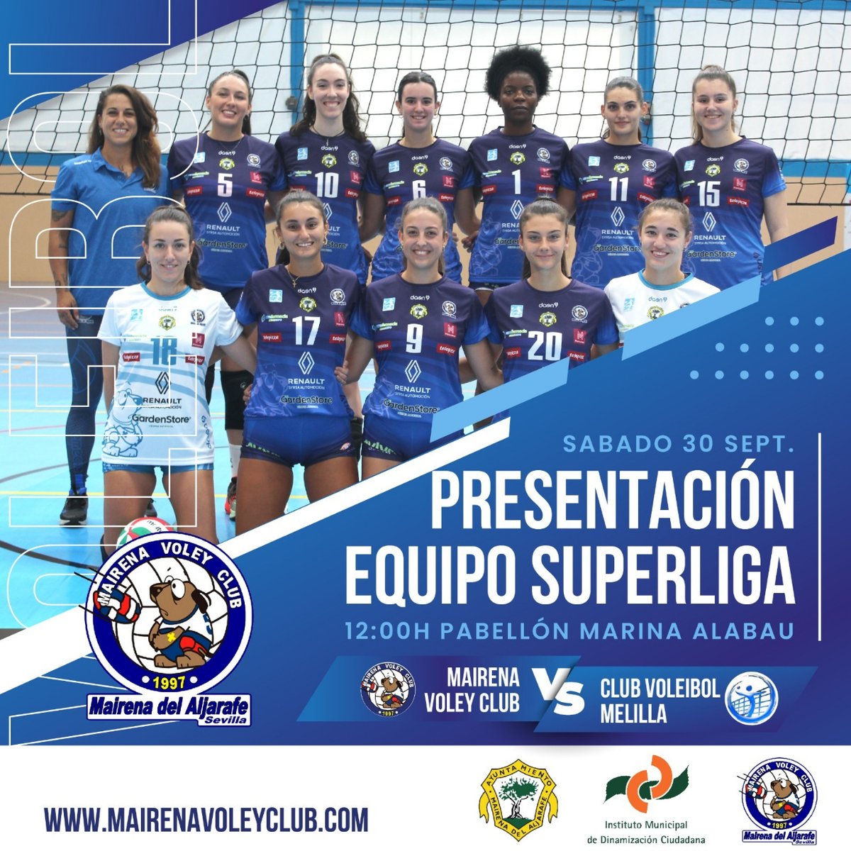 MairenaAljarafe's tweet photo. 🏐 Este será el Equipo Superliga del @Mairenavoley 🏐

👉 Este sábado a las 12.00h en el Pabellón Marina Alabau jugaran contra el Club Voleibol de Melilla, ¡disfruta de la mañana y apoya a nuestro club!

#MairenaAmable #Vívela💚 https://t.co/P6bir0y4ro