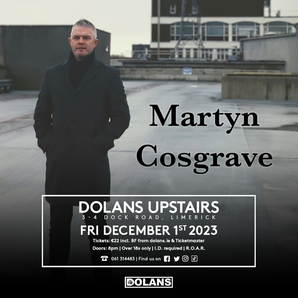 ***SHOW ANNOUNCEMENT***
Martyn Cosgrave
Dolans Warehouse
Friday December 1st
Tickets on sale now from Dolans.ie

Tickets here: dolans.yapsody.com/event/index/78…